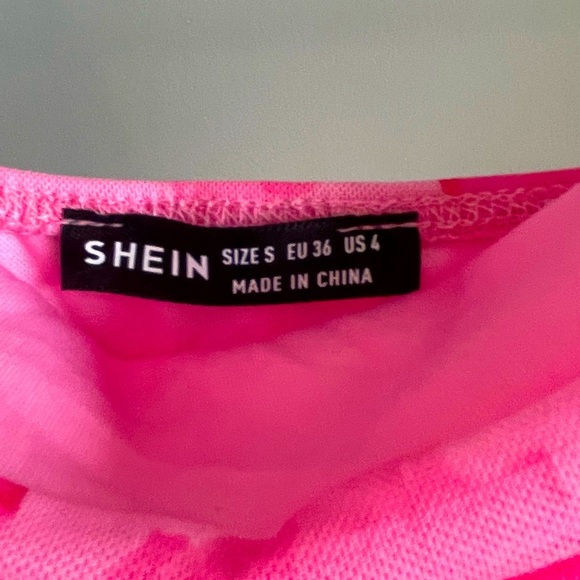 Pink Midi Dress with Floral Pattern Size S. - Picture 4 of 4